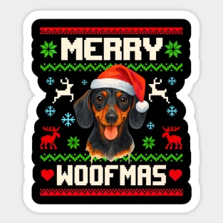 Dachshund Dog Christmas Pet Lover Xmas Sticker